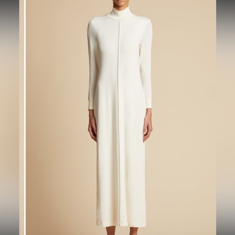 KHAITE The Devon Dress in Cream - Picture 2 of 7